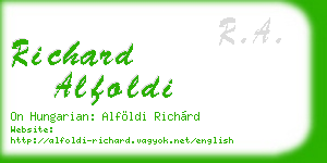 richard alfoldi business card
