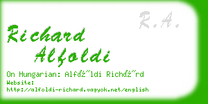 richard alfoldi business card